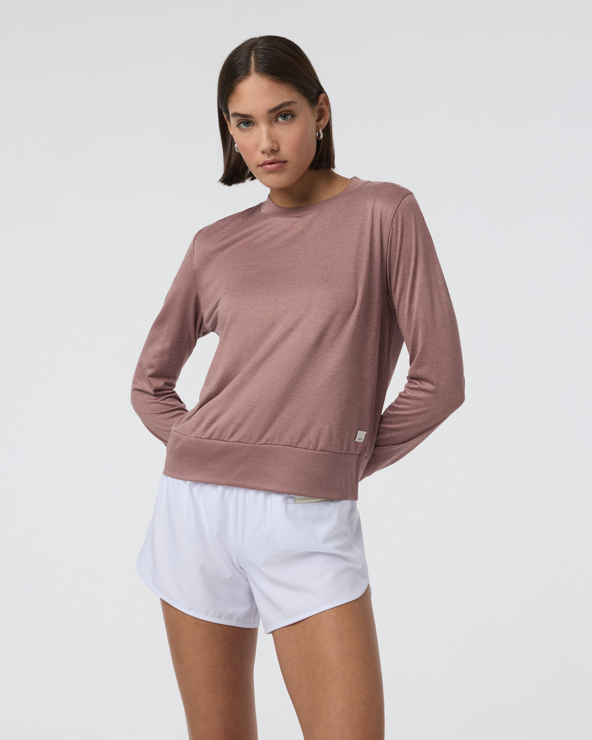 Daydream Crew Sedona Brown Heather Long Sleeve Top | Vuori sale - US 4940
