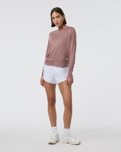 Daydream Crew Sedona Brown Heather Long Sleeve Top | Vuori sale - US 4940