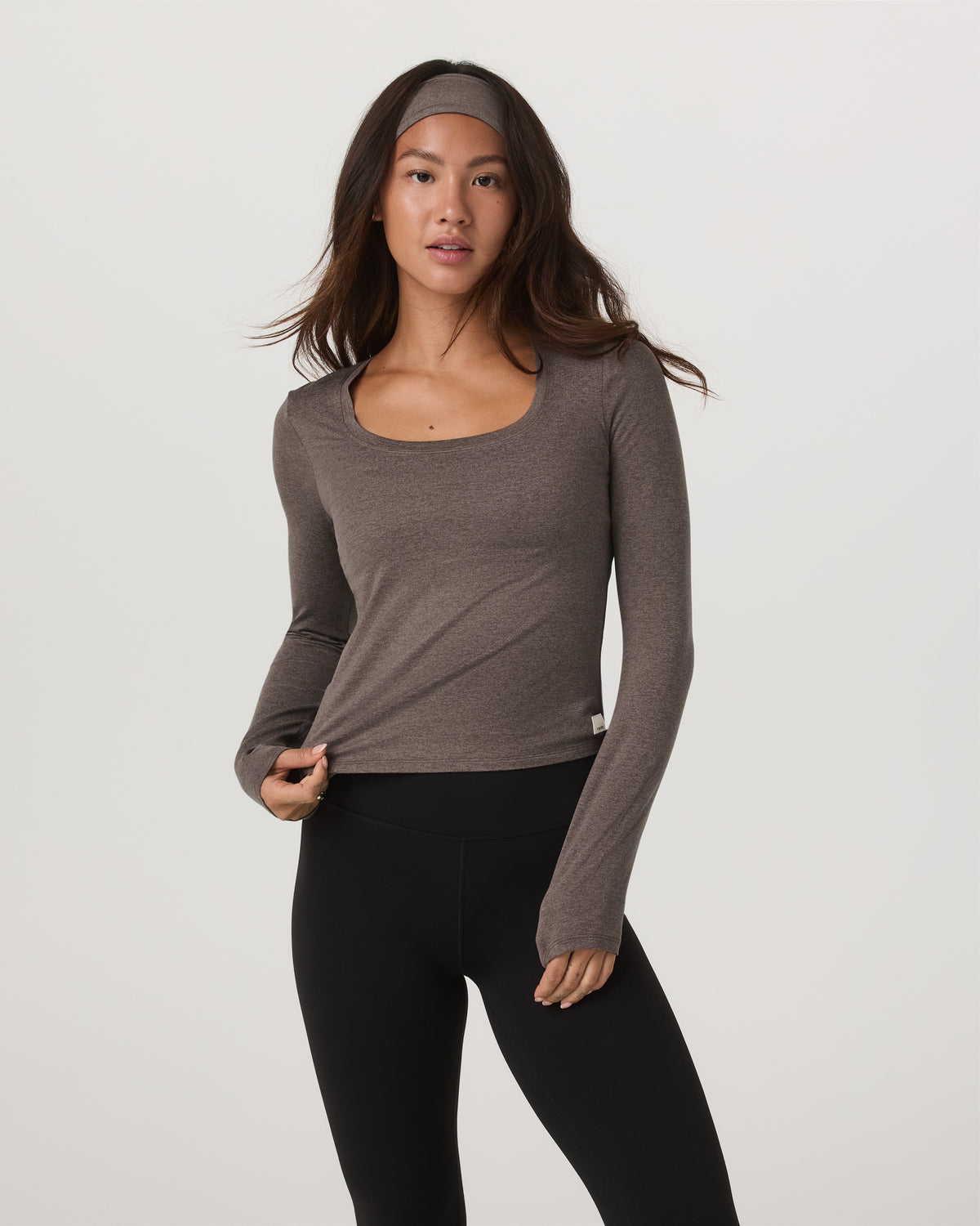 Women's Long Sleeve Halo Essential Scoop Chia Heather | Vuori onsale - US 5422