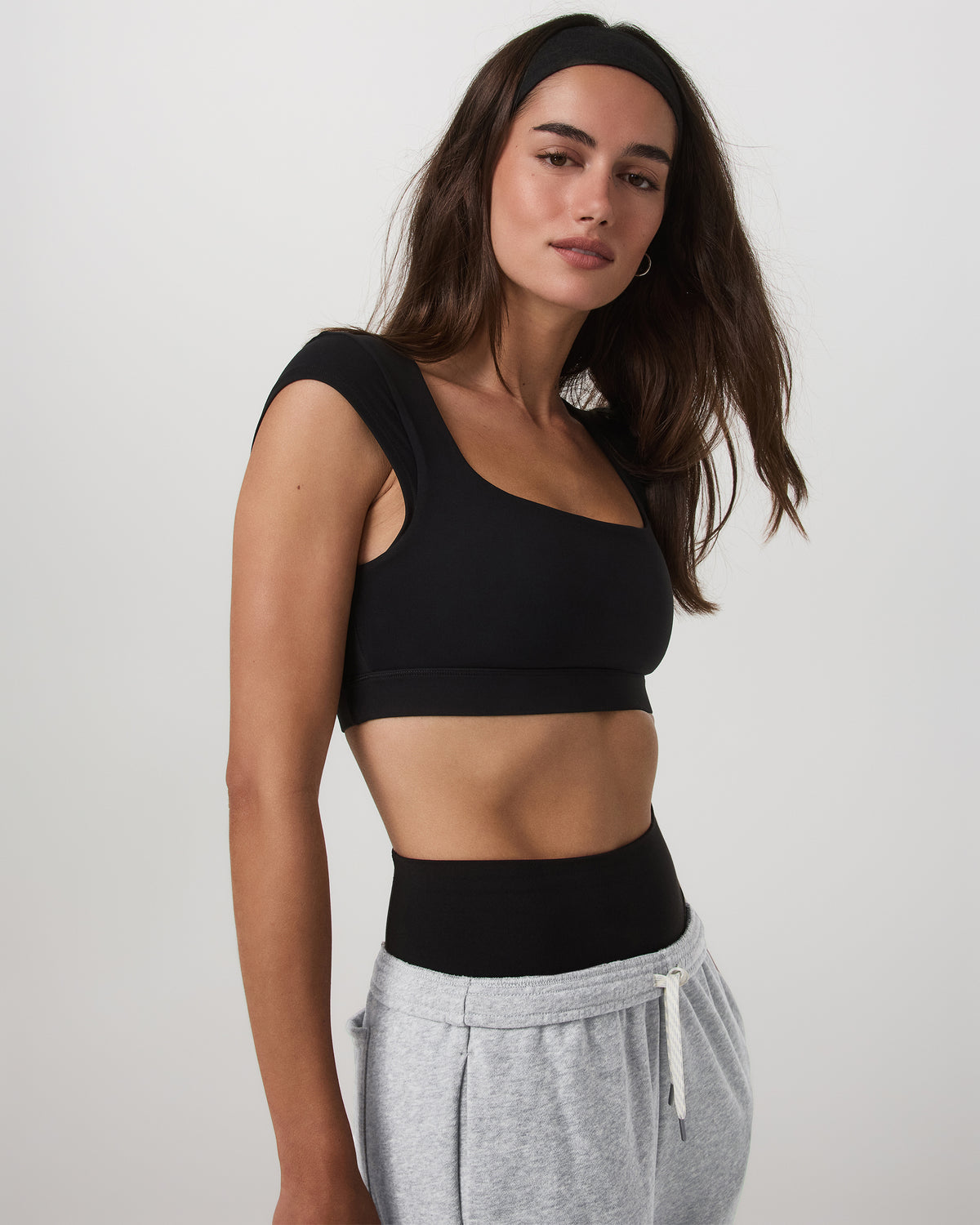 Vuori AllTheForm™ Short Sleeve Bra Women's Black Sports Bra | Vuori discount - US 6640