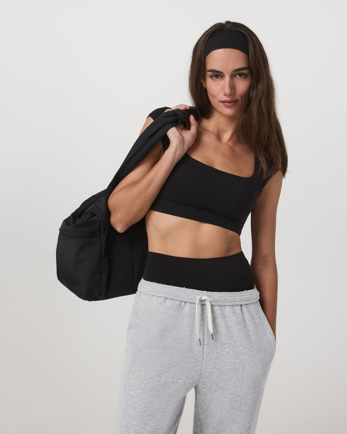 Vuori AllTheForm™ Short Sleeve Bra Women's Black Sports Bra | Vuori discount - US 6640