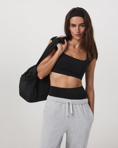 Vuori AllTheForm™ Short Sleeve Bra Women's Black Sports Bra | Vuori discount - US 6640