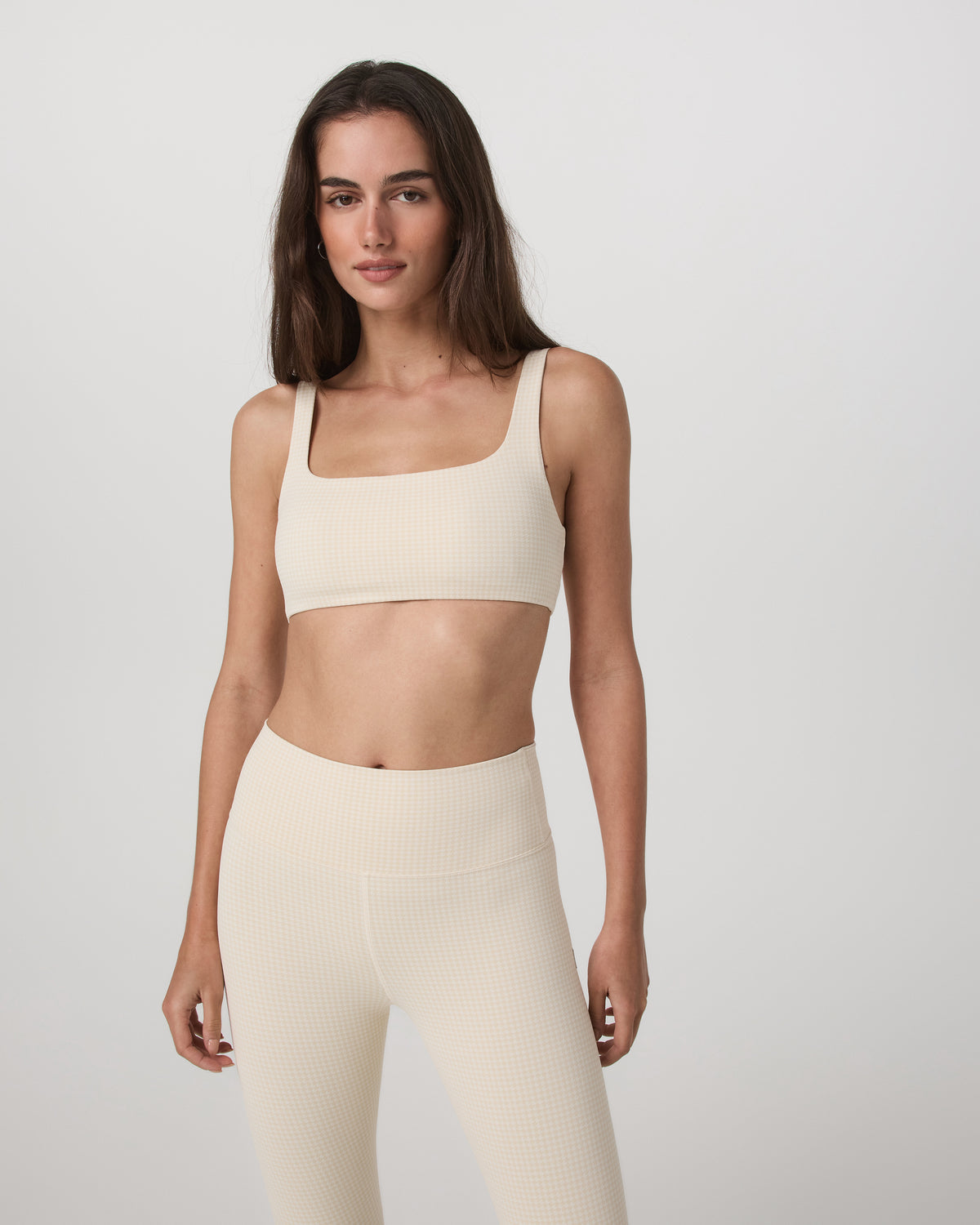 Micro Houndstooth Bra Women's Sports Bra in Natural | Vuori for sale - US 1082