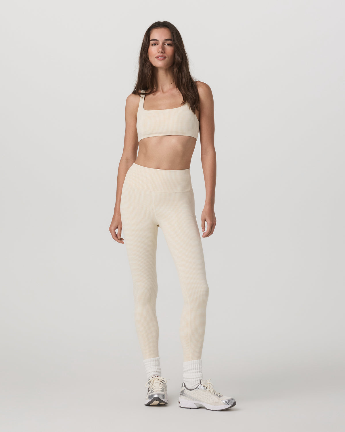 Micro Houndstooth Bra Women's Sports Bra in Natural | Vuori for sale - US 1082