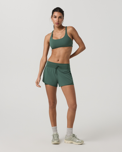 Yosemite Bra Women's Agate Green Strappy Sports Bra | Vuori outlet - US 7631