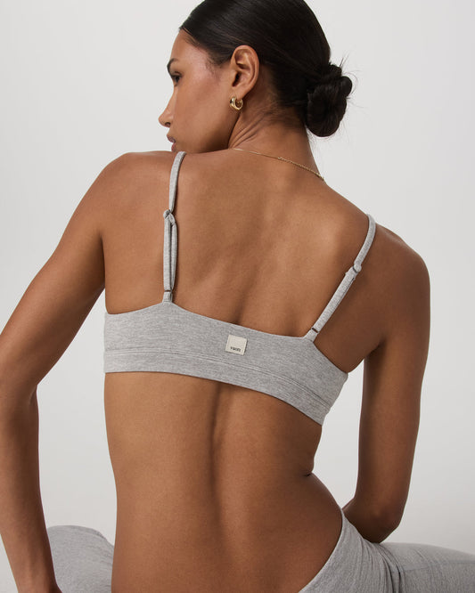 Halo Triangle Bra Pale Grey Heather Low-Support Bra | Vuori for sale - US 6259
