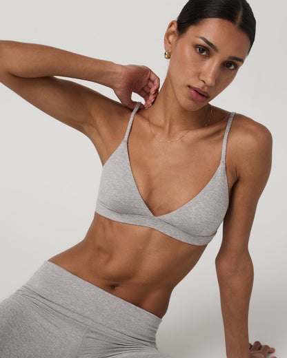 Halo Triangle Bra Pale Grey Heather Low-Support Bra | Vuori for sale - US 6259