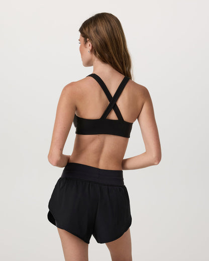 Daily Piped Bra Women's Black Sports Bra | Vuori outlet - US 8455