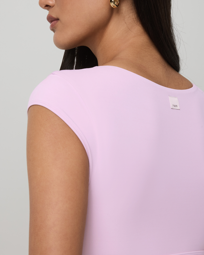 Vuori AllTheForm™ Short Sleeve Bra Women's Orchid Whisper Bra | Vuori onsale - US 1476