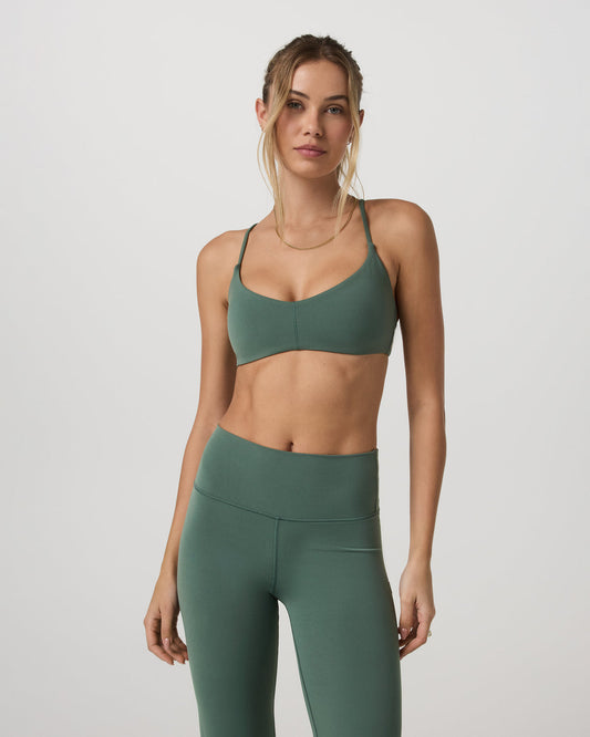 Vuori AllTheFeels™ Strappy Back Bra Women's Agate Green Bra | Vuori outlet - US 5191