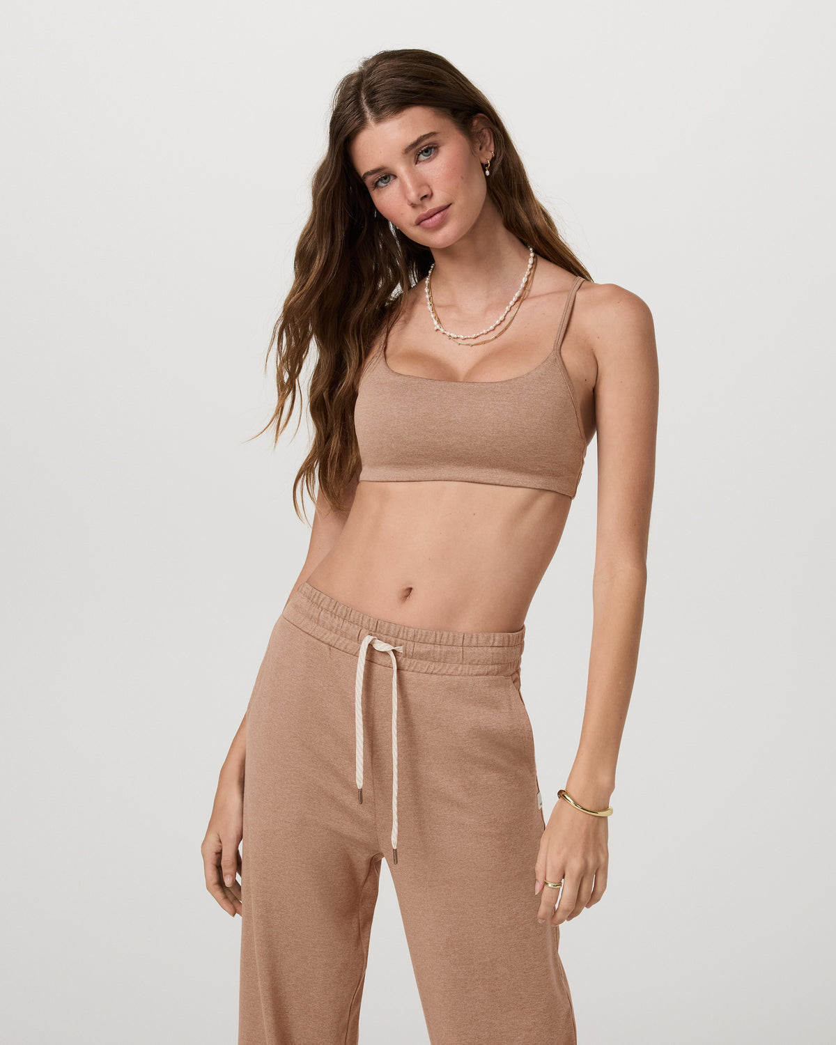 Halo Essential Bra Women's Nutmeg Heather Sports Bra | Vuori for sale - US 6885