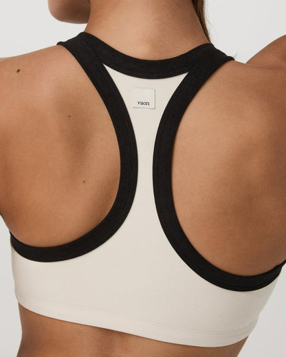Elevation Racer Bra Women's Bone Heather Sports Bra | Vuori discount - US 5307