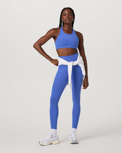 Elevation Racer Bra Women's Bright Iris Heather Sports Bra | Vuori shop - US 8565