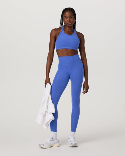 Elevation Racer Bra Women's Bright Iris Heather Sports Bra | Vuori shop - US 8565
