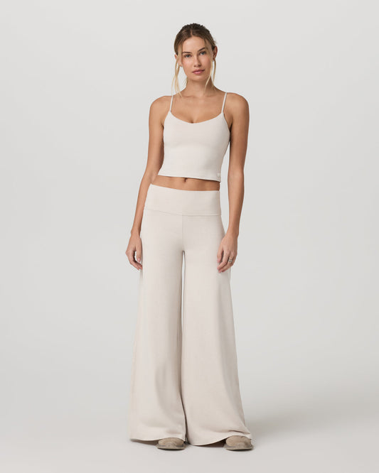 Halo Easy Wideleg Pant-Short Women's Ecru Heather Pants | Vuori discount - US 3567