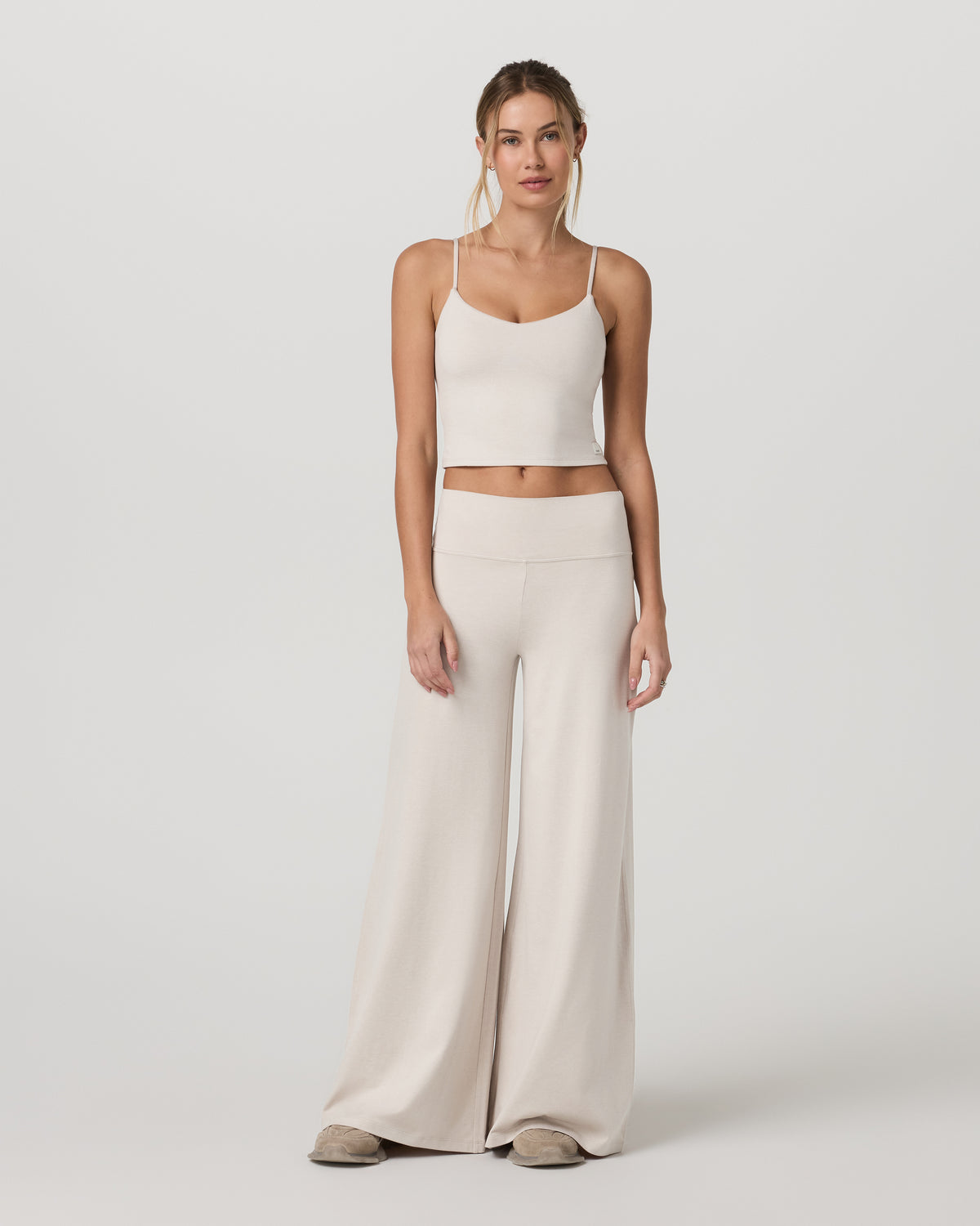 Halo Easy Wideleg Pant-Short Women's Ecru Heather Pants | Vuori discount - US 3567