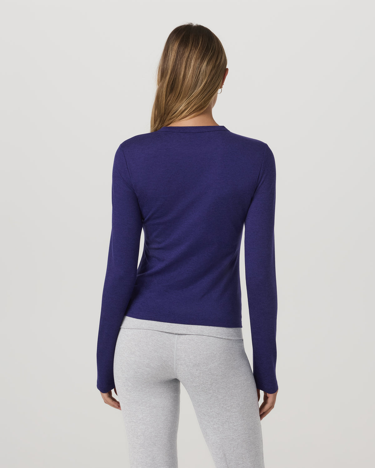 Long Sleeve Halo Essential Crew Tee Stellar Sky Heather | Vuori sale - US 1951