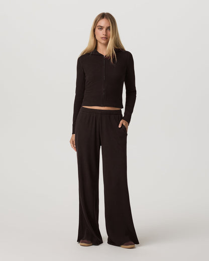Waffle Wideleg Pant Women's Dark Java Waffle Knit Pants | Vuori onsale - US 9049