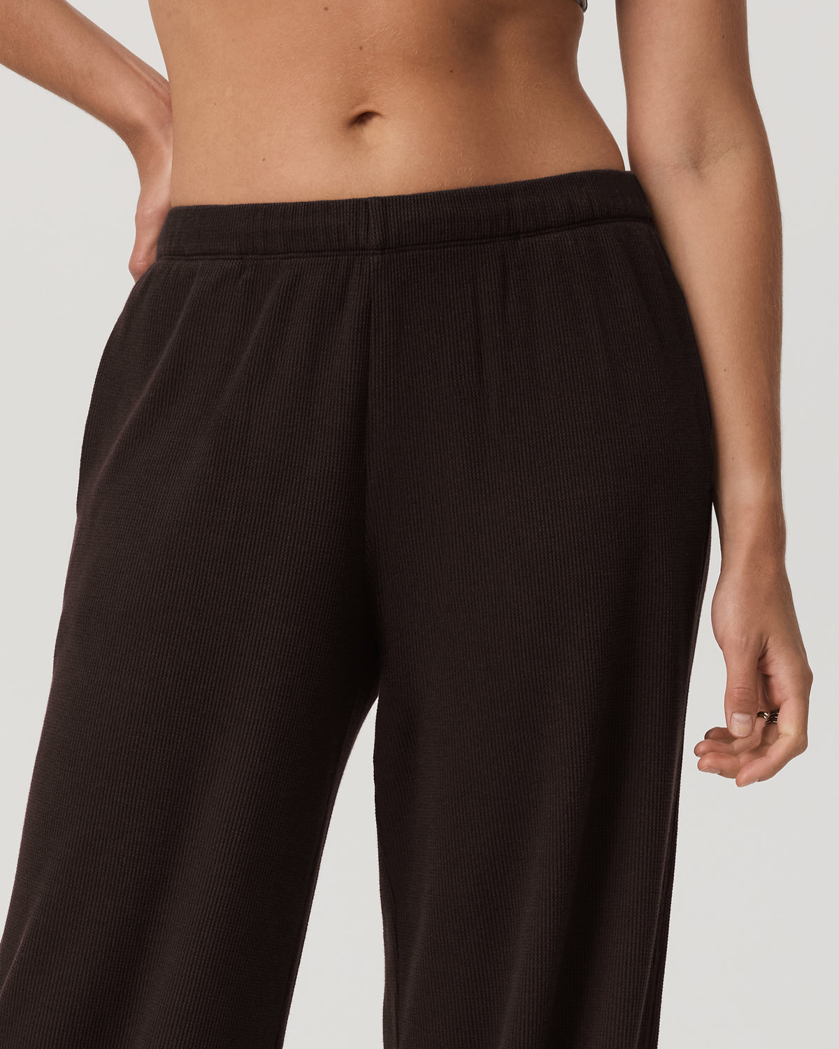 Waffle Wideleg Pant Women's Dark Java Waffle Knit Pants | Vuori onsale - US 9049