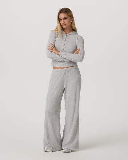 Waffle Wideleg Pant Women's Light Grey Waffle Knit Pants | Vuori for sale - US 4726