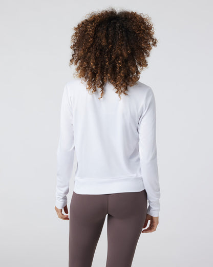 Daydream Crew White Lightweight Long-Sleeve Top | Vuori online - US 7682