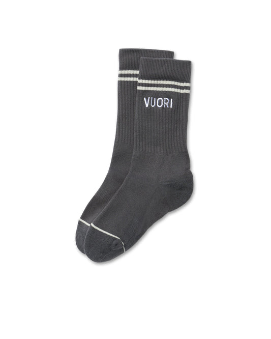 Vuori Crew Sock Charcoal Performance Crew Socks | Vuori online - US 8558