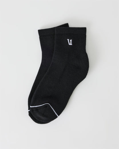 Quarter Crew V1 Sock 2.0 Black Quarter Crew Socks | Vuori sale - US 5663