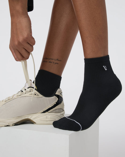 Quarter Crew V1 Sock 2.0 Black Quarter Crew Socks | Vuori sale - US 5663