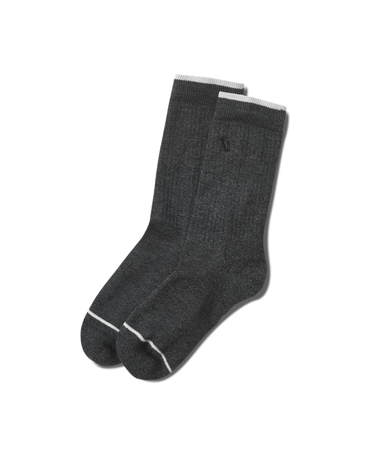 V1 Crew Sock Charcoal Heather | Vuori online - US 3925