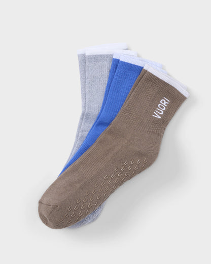 Half Crew Gripper Sock Smokey Taupe Grip Socks | Vuori shop - US 8840