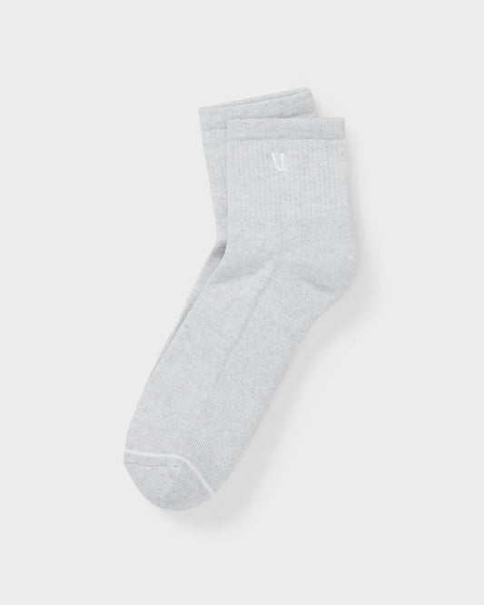 Quarter Crew V1 Sock 2.0 White Heather Grey Crew Socks | Vuori discount - US 1655