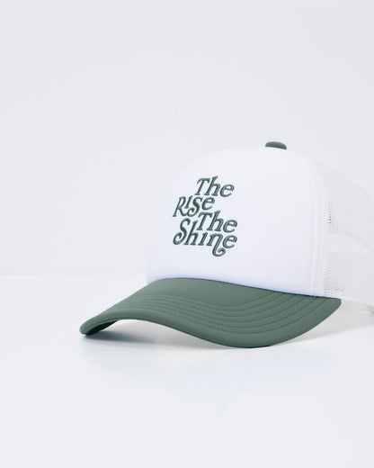 The Rise The Shine Trucker Hat Agate Green Trucker Hat | Vuori online - US 4889