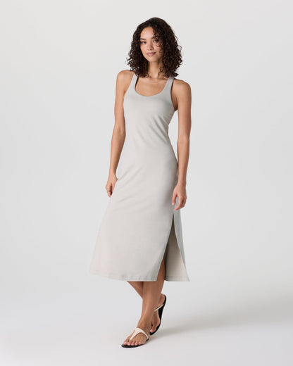 Halo Racerback Dress Ecru Heather | Vuori sale - US 9287