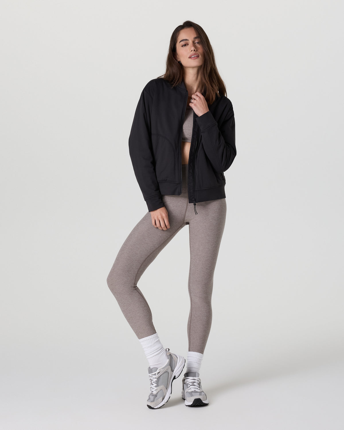 Halo Basin Bomber Women's Solid Black Jacket | Vuori onsale - US 6597