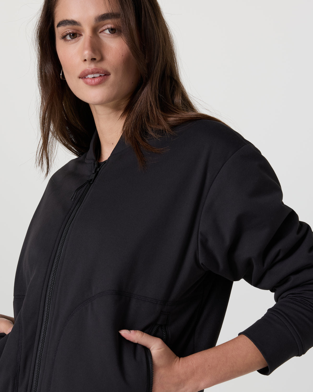 Halo Basin Bomber Women's Solid Black Jacket | Vuori onsale - US 6597