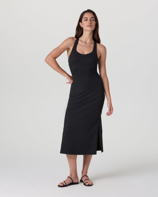 Halo Racerback Dress Solid Black | Vuori shop - US 3217