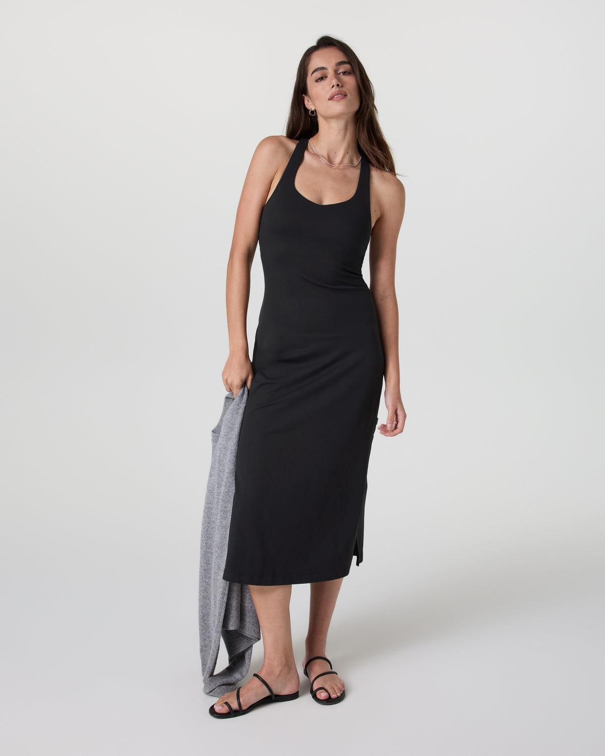 Halo Racerback Dress Solid Black | Vuori shop - US 3217