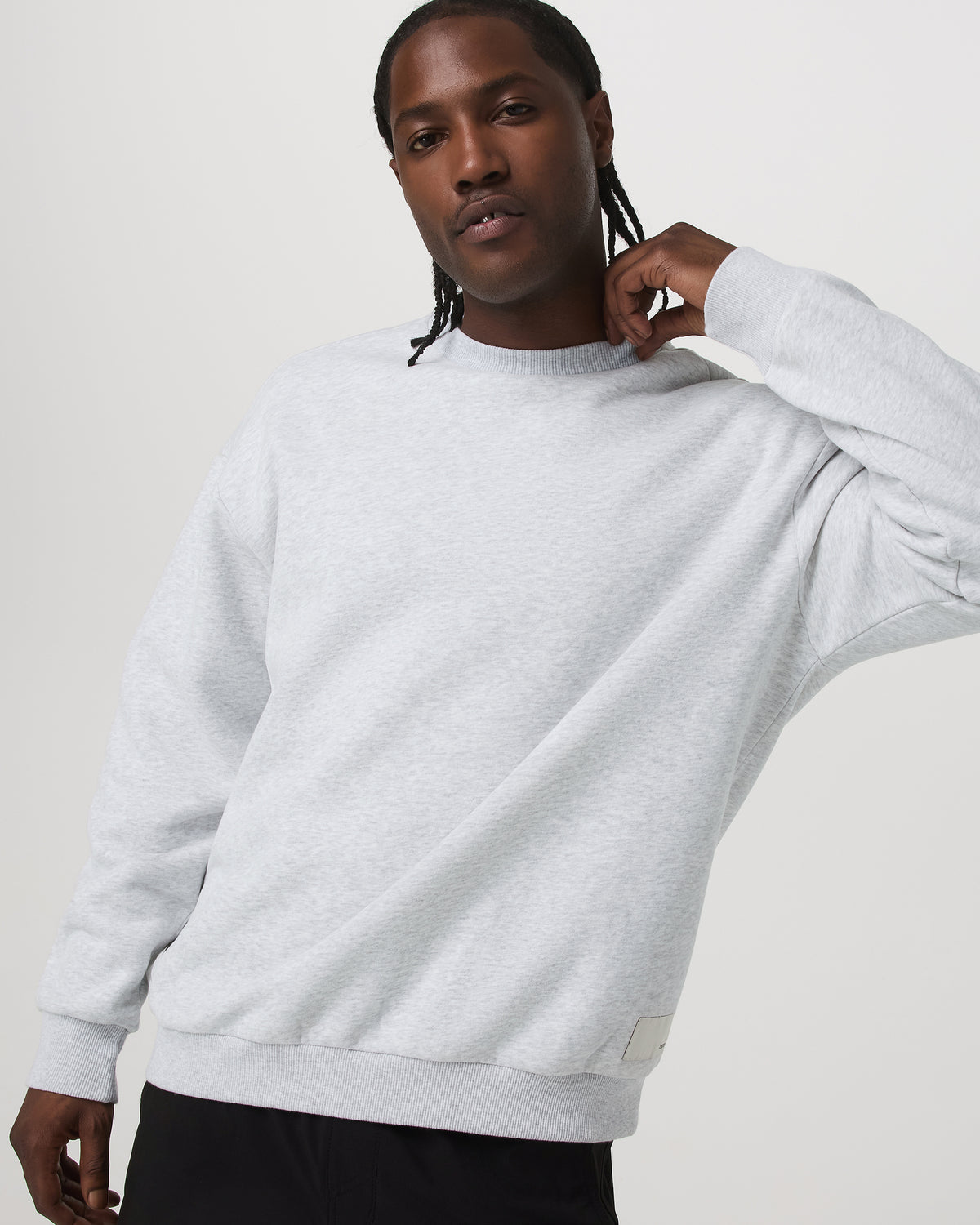 Restore Oversized Crew 2.0 Pale Grey Heather | Vuori outlet - US 3446