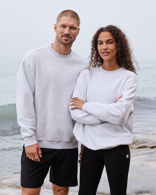 Restore Oversized Crew 2.0 Pale Grey Heather | Vuori outlet - US 3446