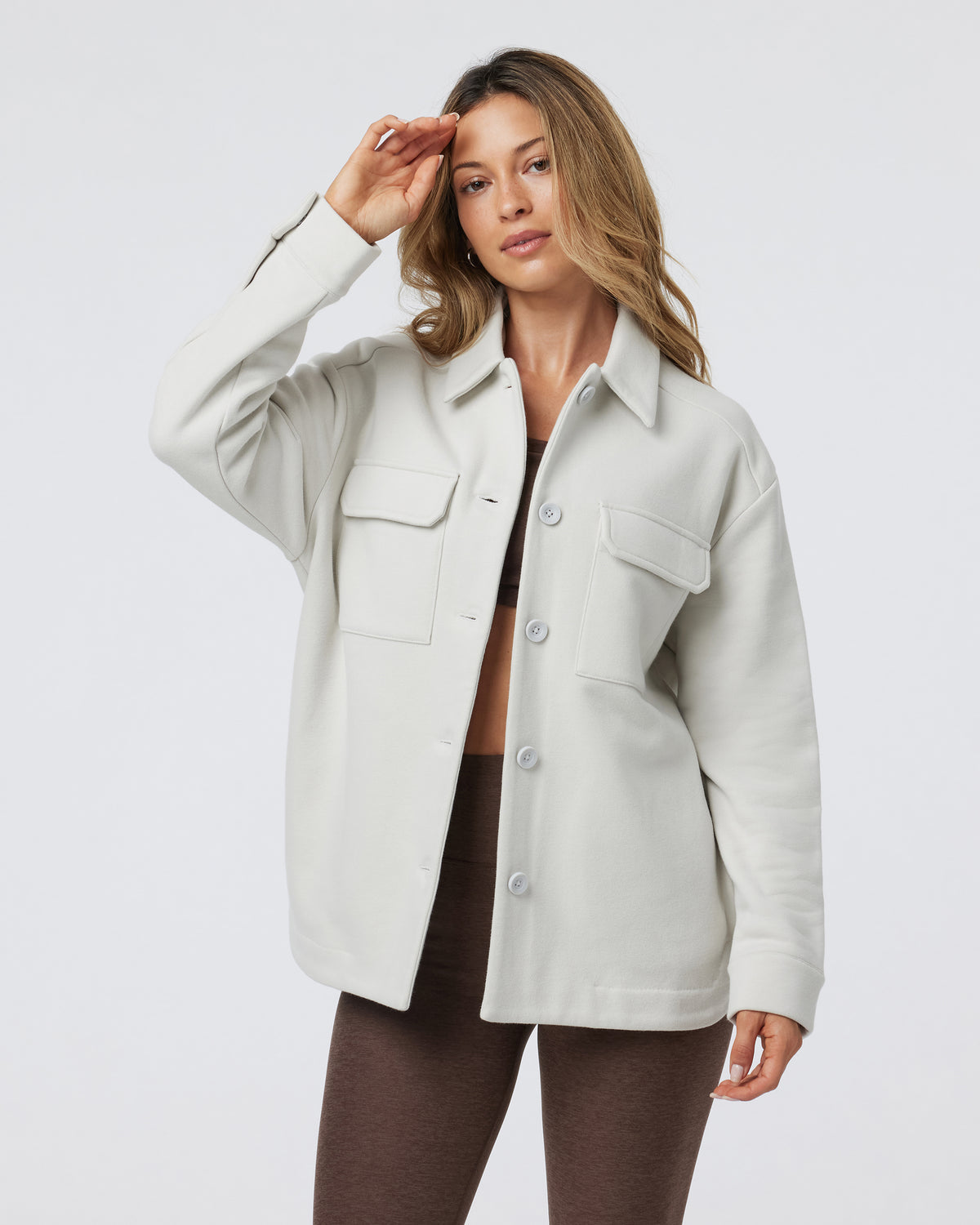 Restore Shirt Jacket Salt French Terry Shirt | Vuori sale - US 1509