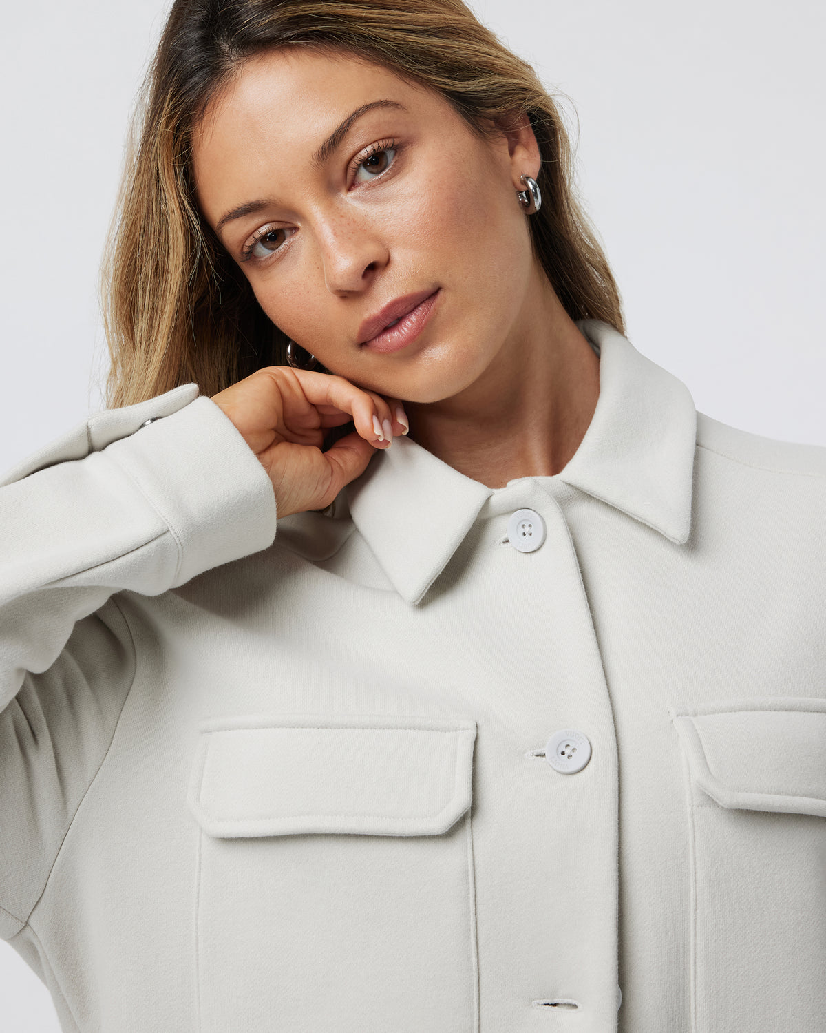 Restore Shirt Jacket Salt French Terry Shirt | Vuori sale - US 1509