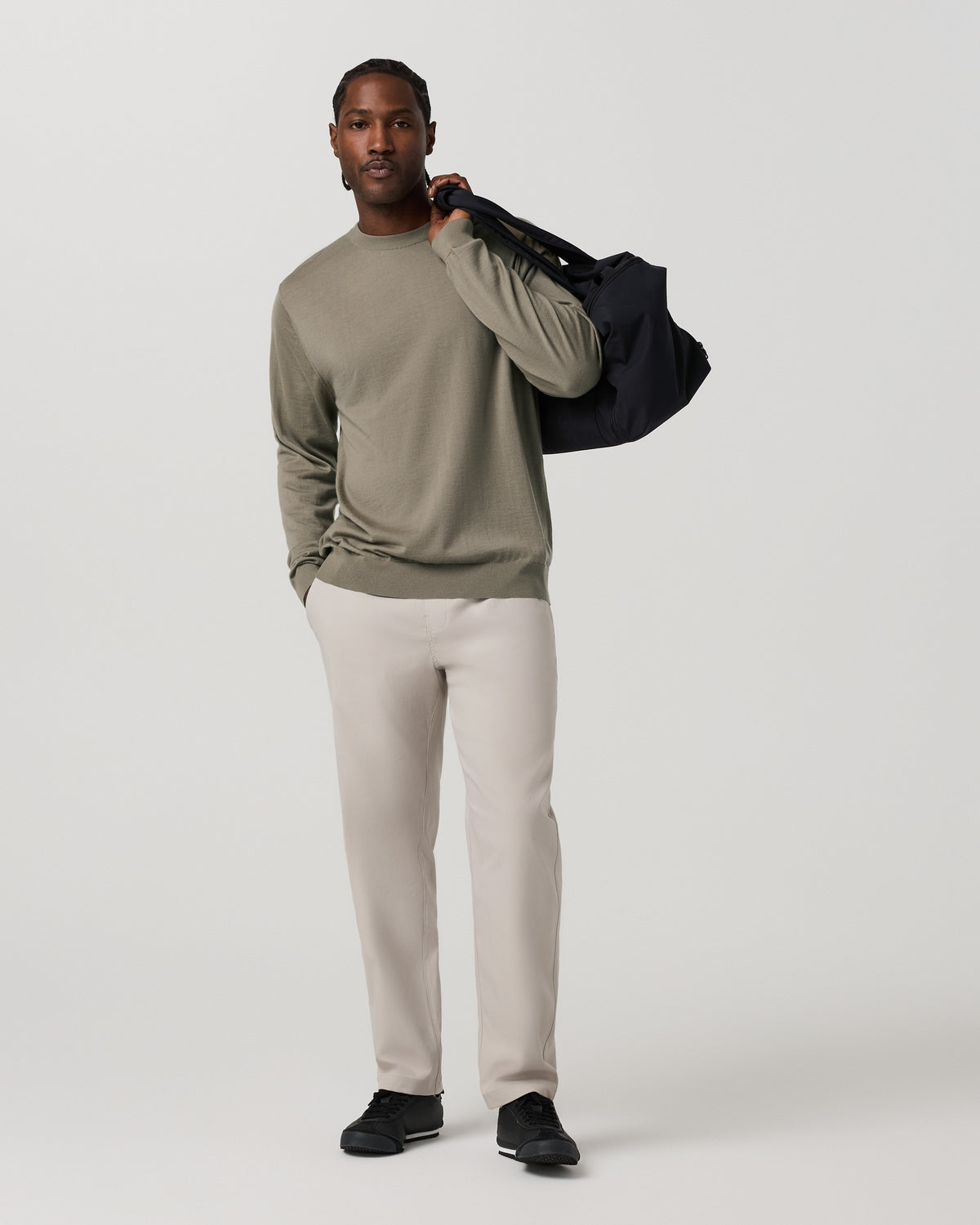 Men's Cascade Elastic Waist Trouser Classic Fit 30" Pewter | Vuori online - US 5074