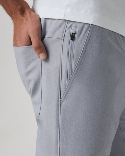 Cascade Elastic Waist Trouser Classic Fit 30" Heather Grey | Vuori outlet - US 5346