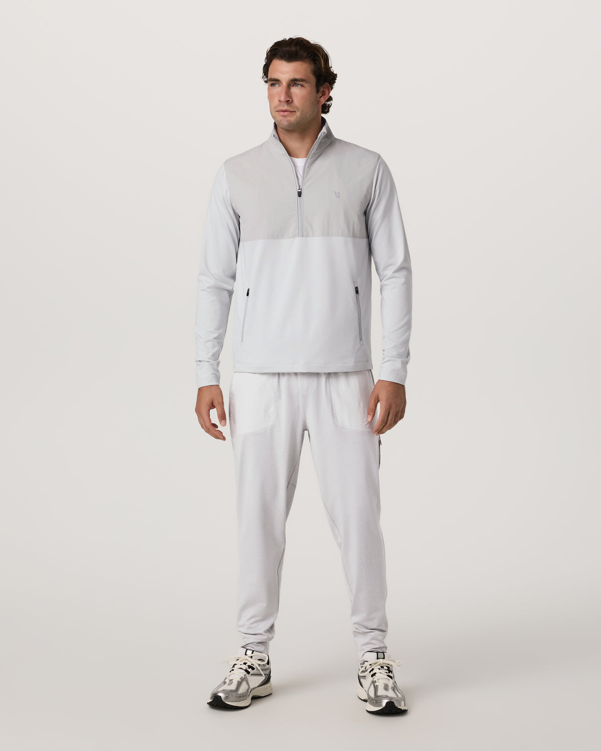 Sunday Mixed Media Jogger 28" Men's Frost Grey Joggers | Vuori onsale - US 5810