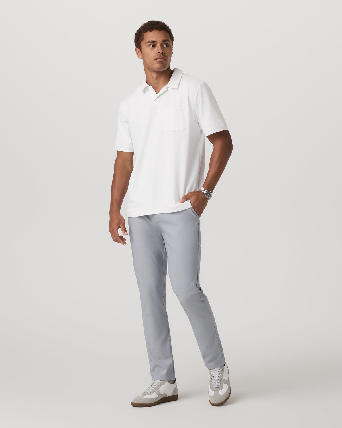 Cascade Tech Chino Athletic Slim Fit 32" Heather Grey | Vuori outlet - US 1415