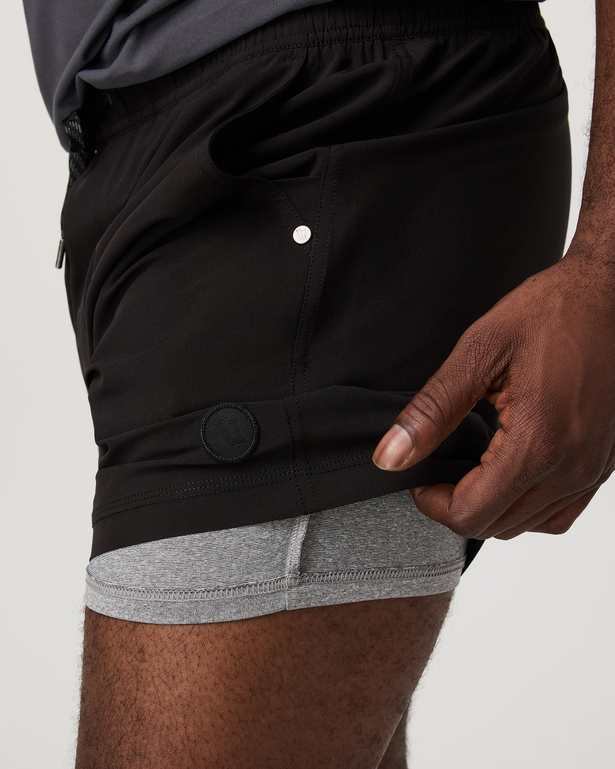 Kore Short Lined 5" Black Tonal Athletic Shorts | Vuori for sale - US 2859