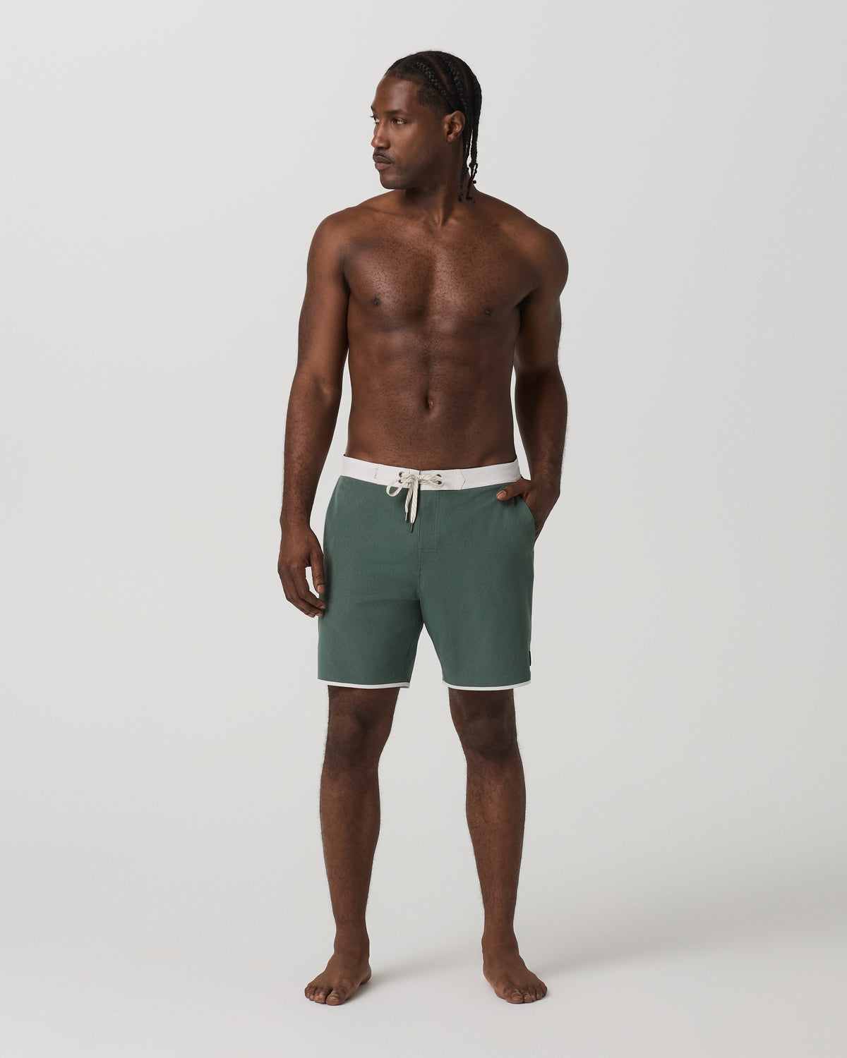Men's Cruise Boardshort 7" Agate Green Linen Texture | Vuori discount - US 8522