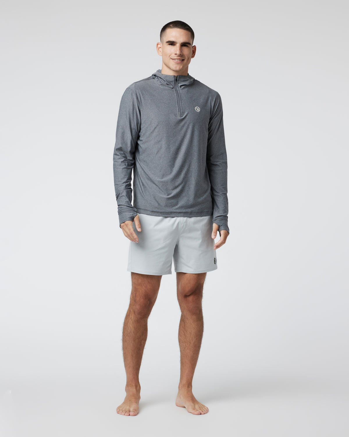 Maverick Volley Short Men's Sky Grey Hybrid Shorts | Vuori discount - US 9602