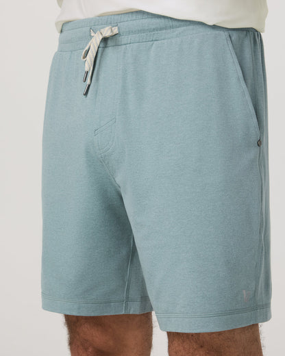 Men's Ponto Performance Short 7" Misty Blue Heather | Vuori for sale - US 6253
