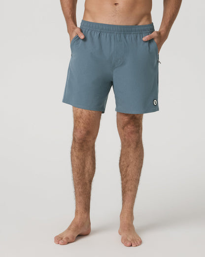 Maverick Volley Short Lined Men's Blue Sea Hybrid Shorts | Vuori shop - US 2031